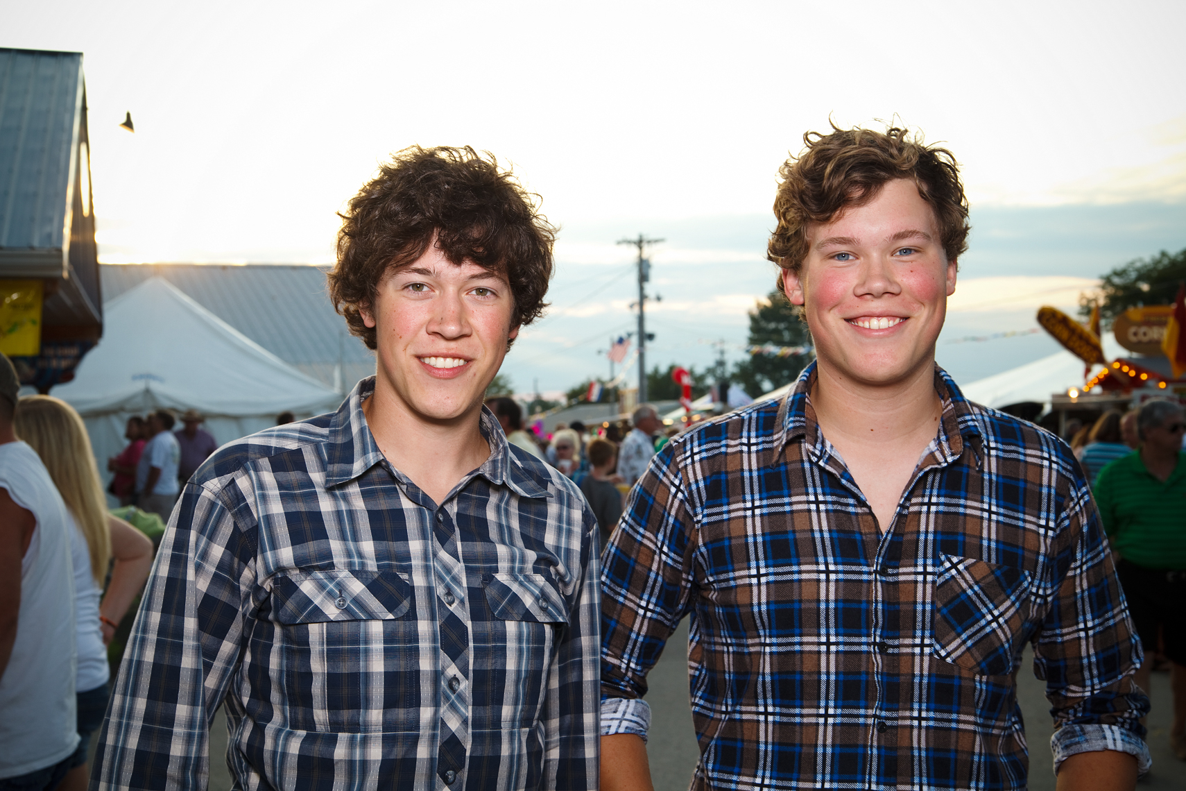 Twin brothers. Wilson County Fair, Lebanon, Tennessee, carnival, amusement park, rural south, twins, Nashville, editorial, photojournalist, advertising, photographer, Atlanta, Chicago, Louisville
