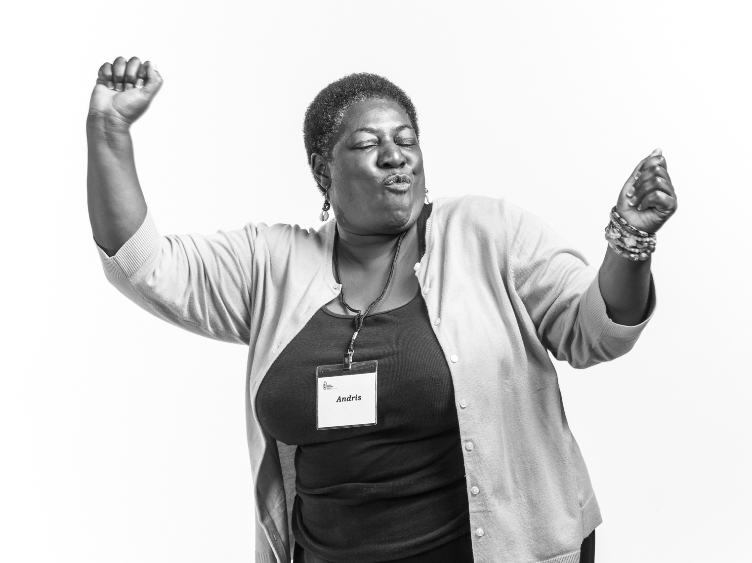 Dancing woman, joyful, happy, playful, soulful, African-American, joy, smile, diversity, mission, human rights, authentic, soulful, laughter, joy, Nashville advertising editorial photographer Kristina Krug